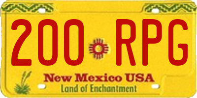 NM license plate 200RPG