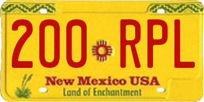 NM license plate 200RPL
