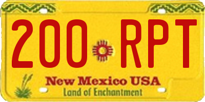 NM license plate 200RPT