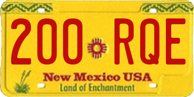 NM license plate 200RQE