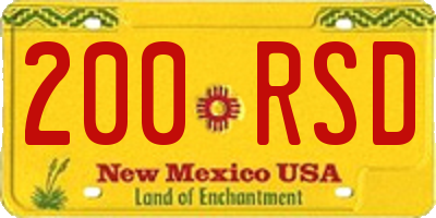 NM license plate 200RSD