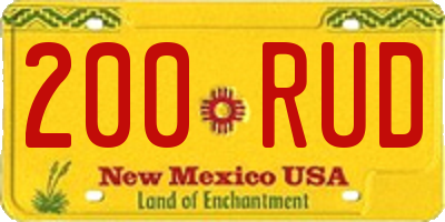 NM license plate 200RUD