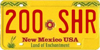 NM license plate 200SHR