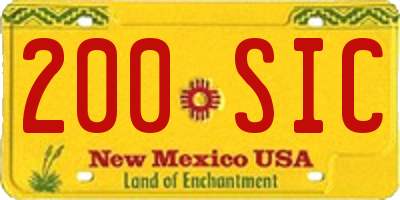 NM license plate 200SIC