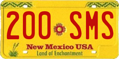 NM license plate 200SMS