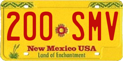 NM license plate 200SMV