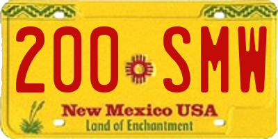 NM license plate 200SMW
