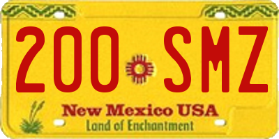 NM license plate 200SMZ