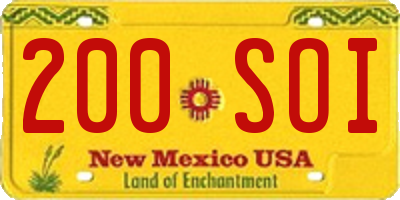 NM license plate 200SOI