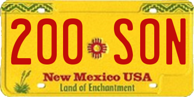 NM license plate 200SON