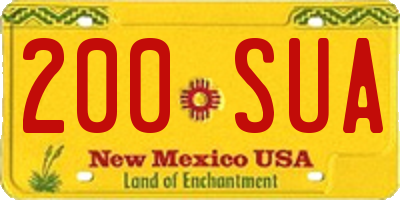 NM license plate 200SUA