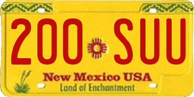 NM license plate 200SUU