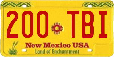 NM license plate 200TBI