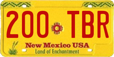 NM license plate 200TBR