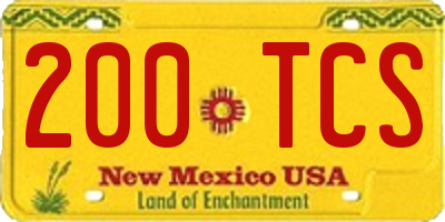 NM license plate 200TCS