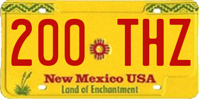 NM license plate 200THZ
