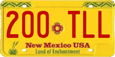 NM license plate 200TLL