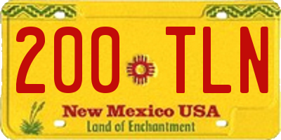NM license plate 200TLN