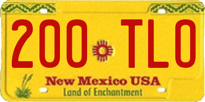 NM license plate 200TLO