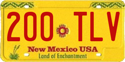 NM license plate 200TLV