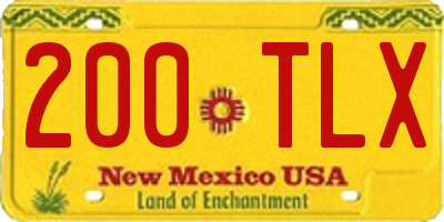 NM license plate 200TLX