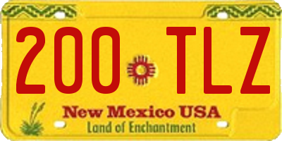 NM license plate 200TLZ