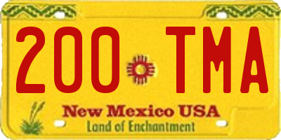 NM license plate 200TMA
