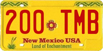 NM license plate 200TMB