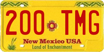 NM license plate 200TMG