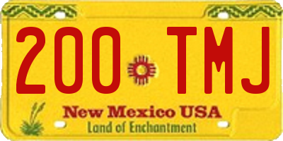 NM license plate 200TMJ