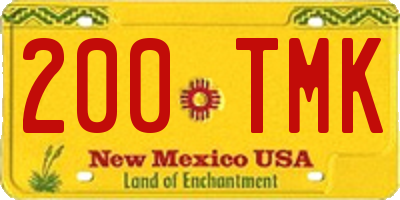 NM license plate 200TMK