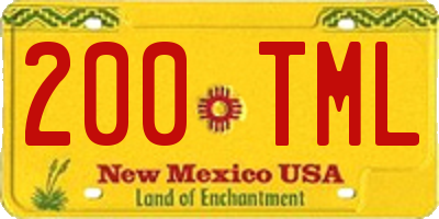 NM license plate 200TML