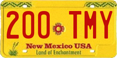 NM license plate 200TMY