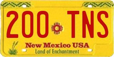 NM license plate 200TNS