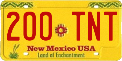 NM license plate 200TNT