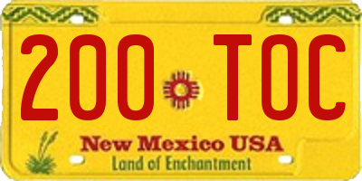 NM license plate 200TOC