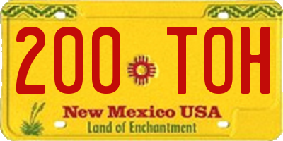 NM license plate 200TOH
