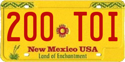 NM license plate 200TOI