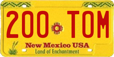 NM license plate 200TOM