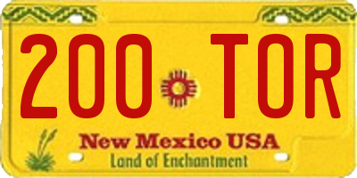 NM license plate 200TOR