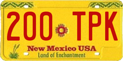 NM license plate 200TPK