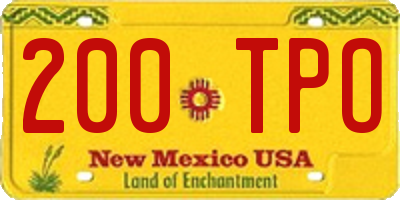 NM license plate 200TPO