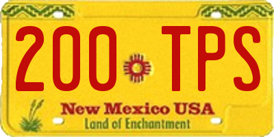 NM license plate 200TPS