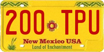 NM license plate 200TPU