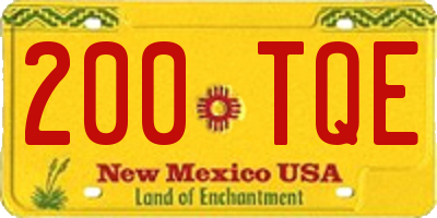 NM license plate 200TQE