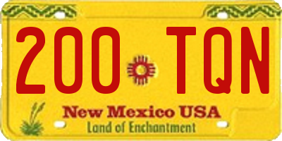 NM license plate 200TQN