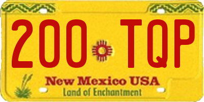 NM license plate 200TQP