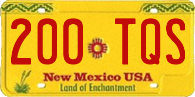 NM license plate 200TQS