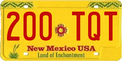 NM license plate 200TQT