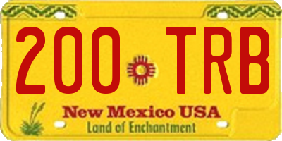 NM license plate 200TRB